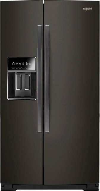 Whirlpool – 22.6 Cu. Ft. Side-by-Side Counter-Depth Refrigerator – Black stainless steel