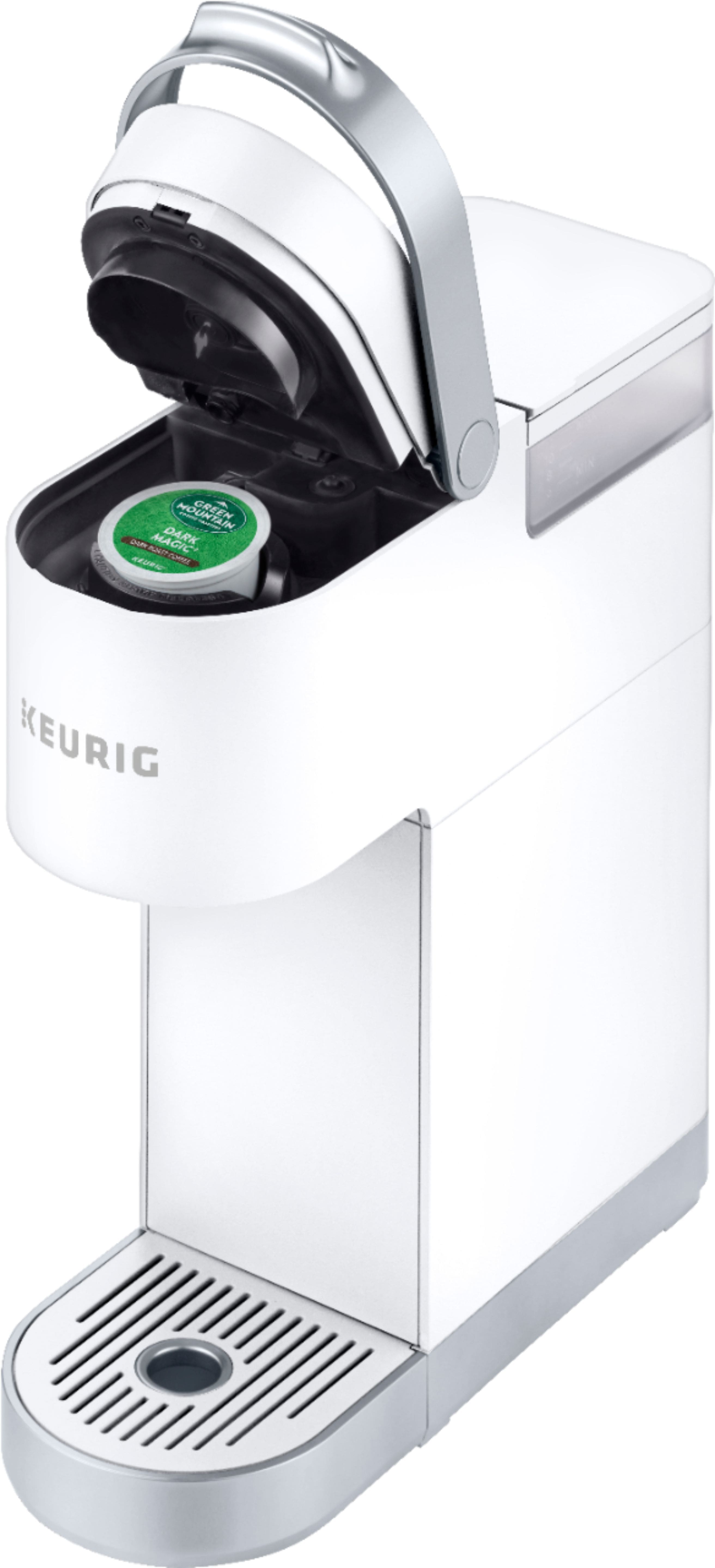 Left. Keurig - K-Mini Plus Single Serve K-Cup Pod Coffee Maker - Matte White.