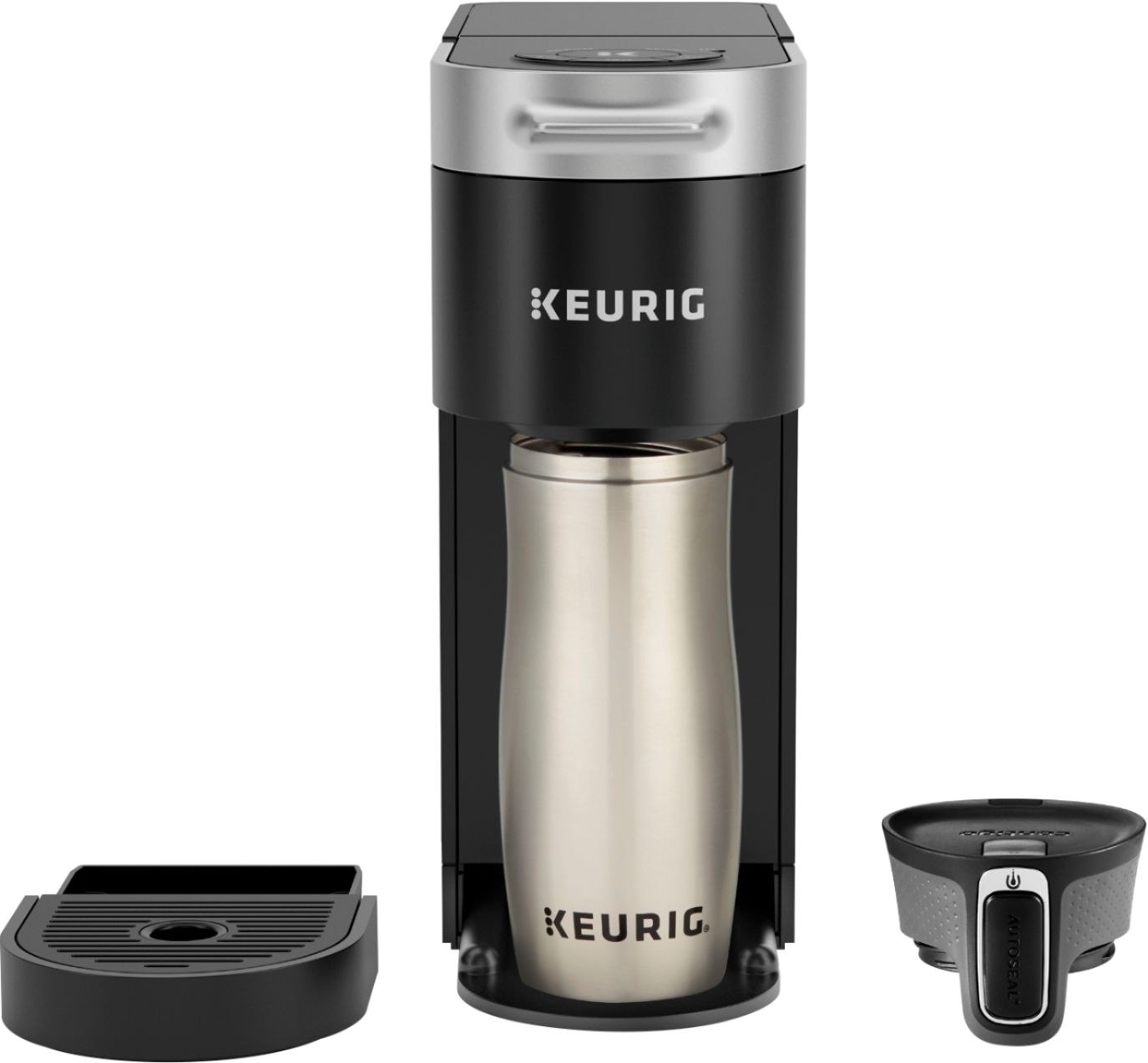 Best Buy: Gourmia Single Serve K-Cup Pod Coffee Maker with Built-In Frother  Black/Stainless Steel GCM6000