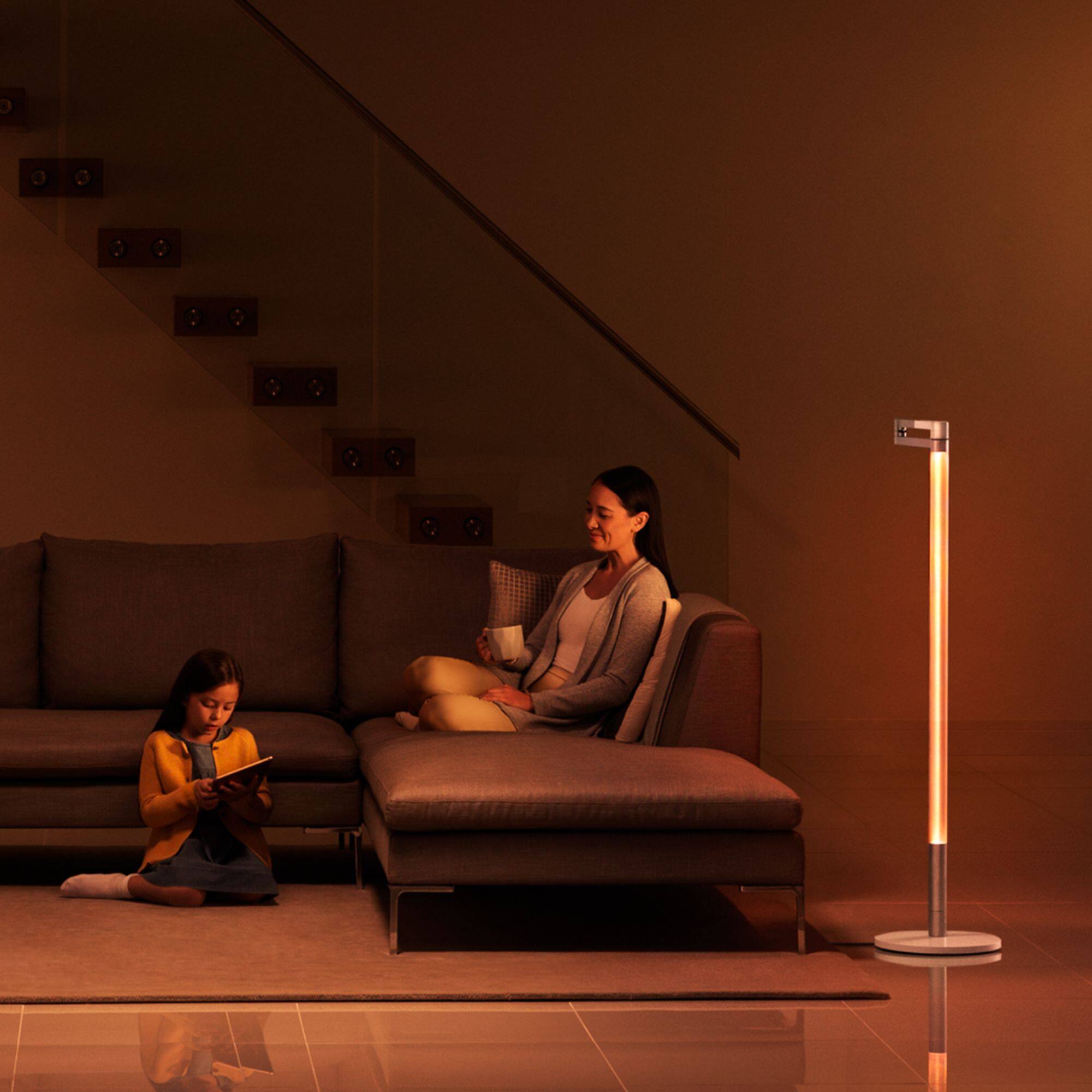 Alt View 14. Dyson - Solarcycle Morph Floor Light - White/Silver.