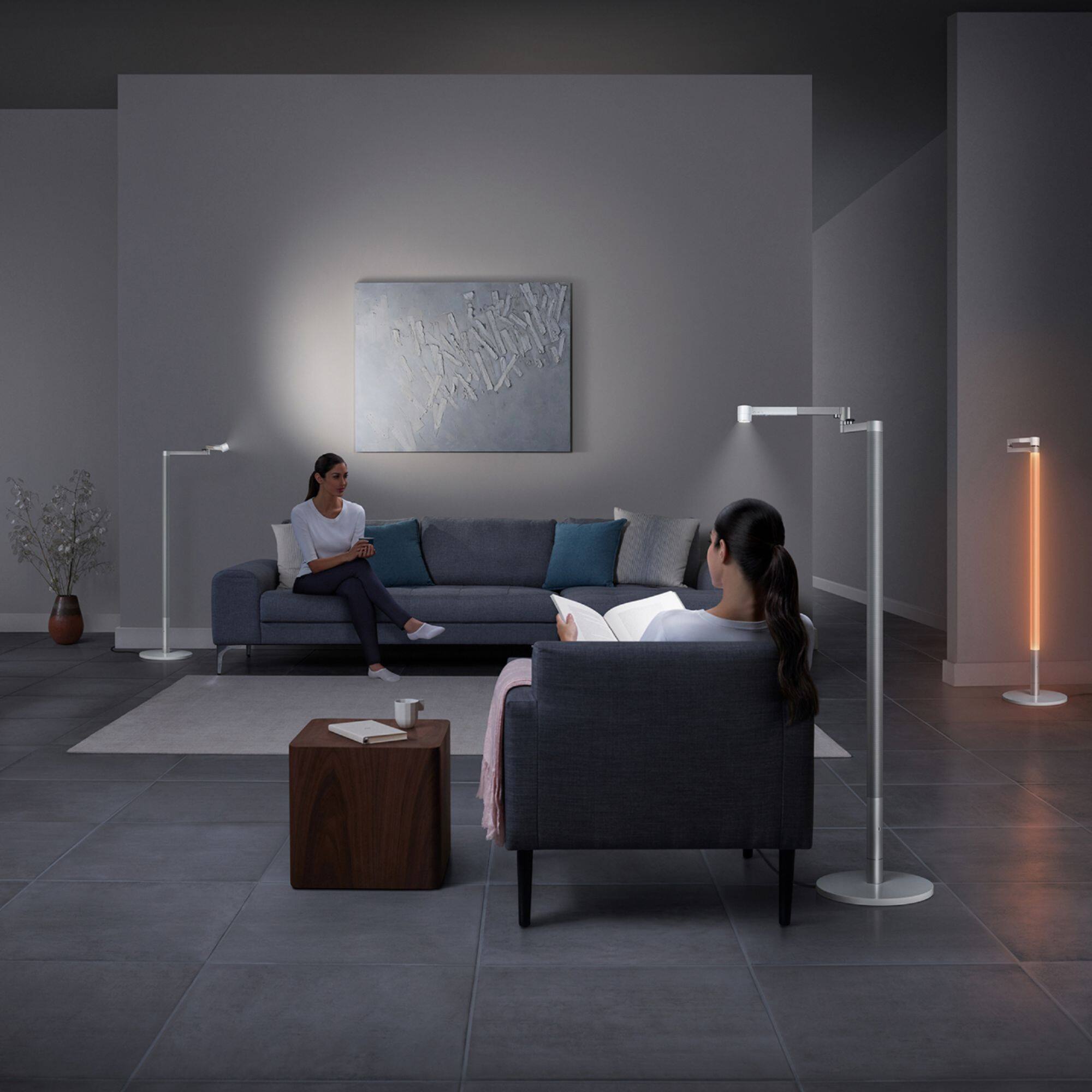 Alt View 15. Dyson - Solarcycle Morph Floor Light - White/Silver.