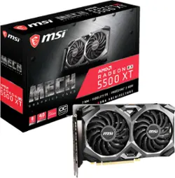 MSI AMD Radeon RX 5500 XT 8GB GDDR6 PCI Express Graphics Card