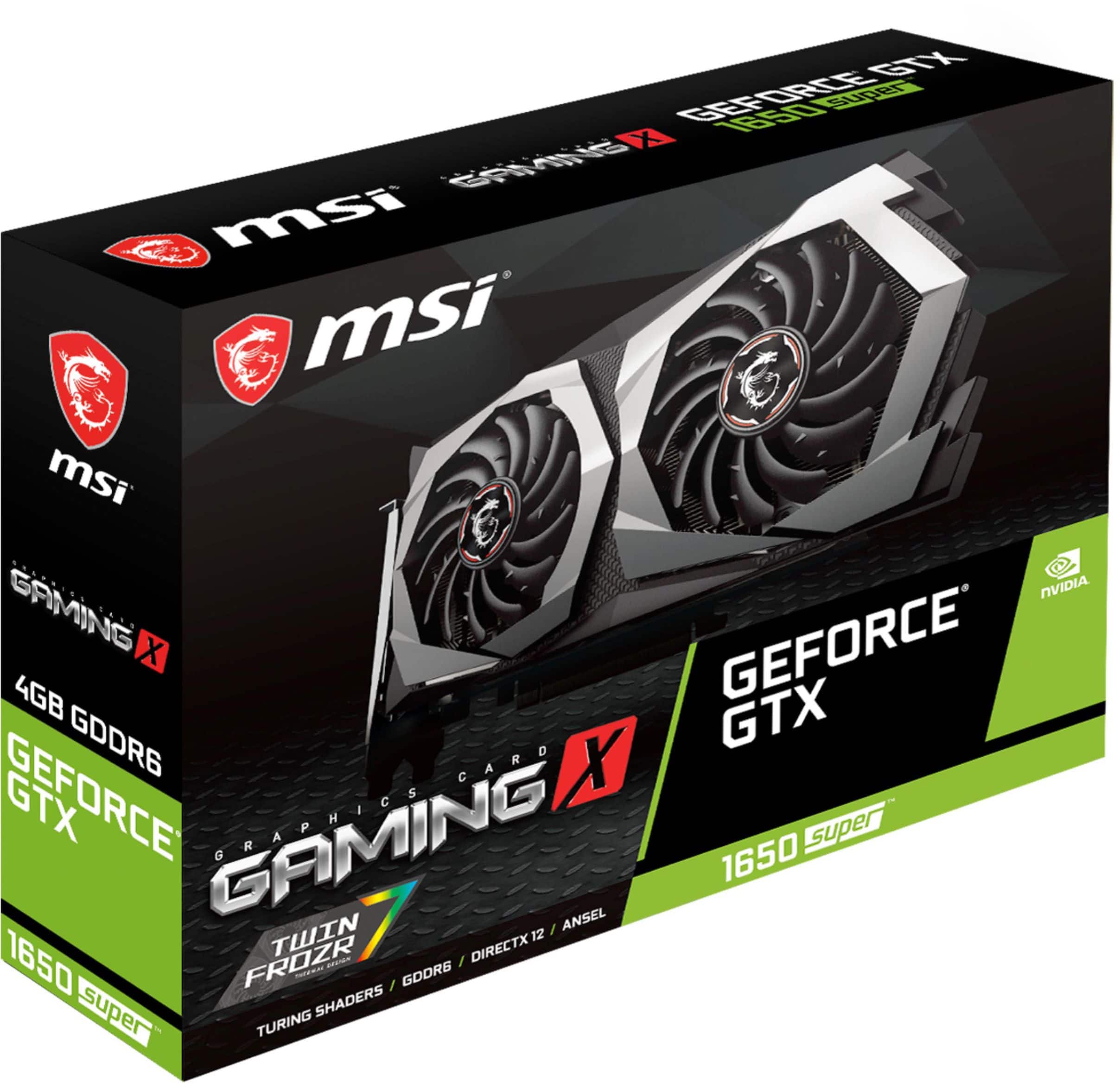 Alt View 16. MSI - NVIDIA GeForce GTX 1650 SUPER 4GB GDDR6 PCI Express 3.0 Graphics Card - Black/Gray.