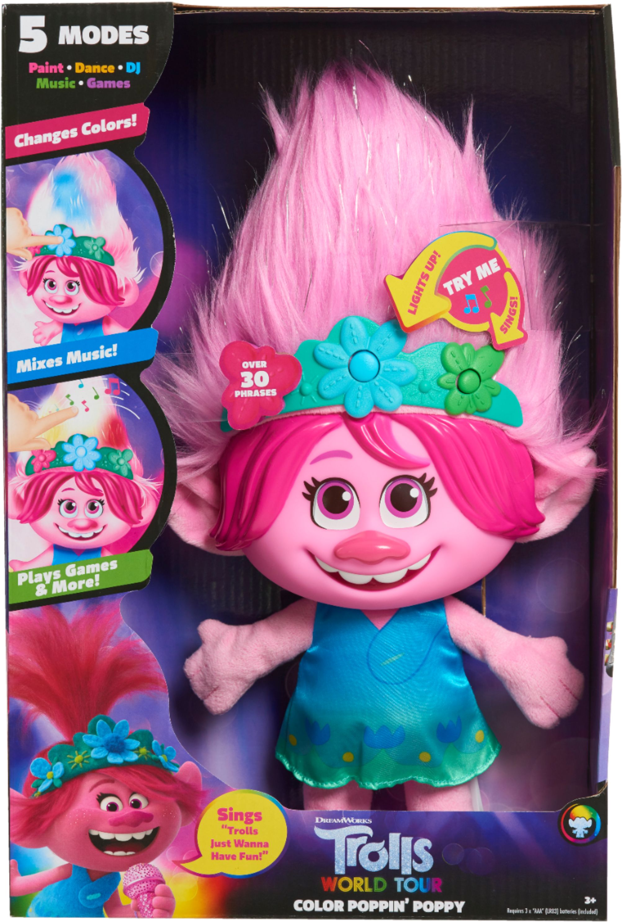 Best Buy: Just Play Trolls World Tour Color Poppin' Poppy Plush Toy 65310