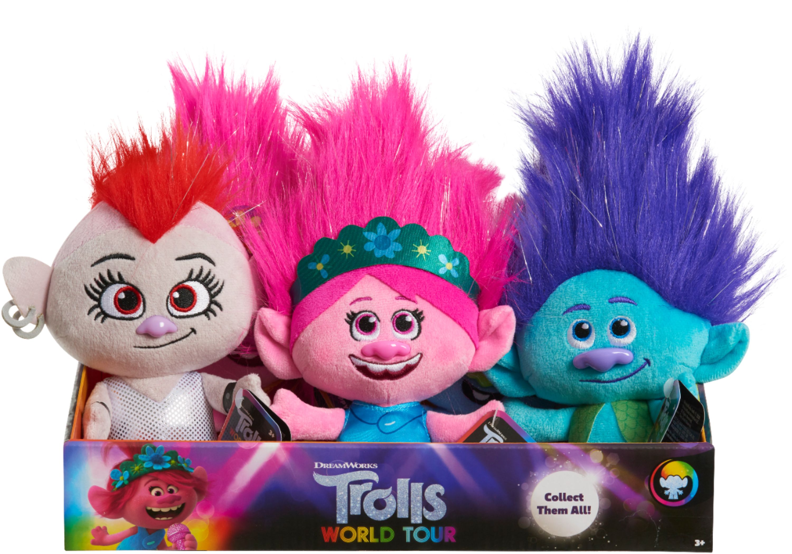 NEW Trolls World Tour Poppy & Branch Plush Doll Stuffed Animal Set