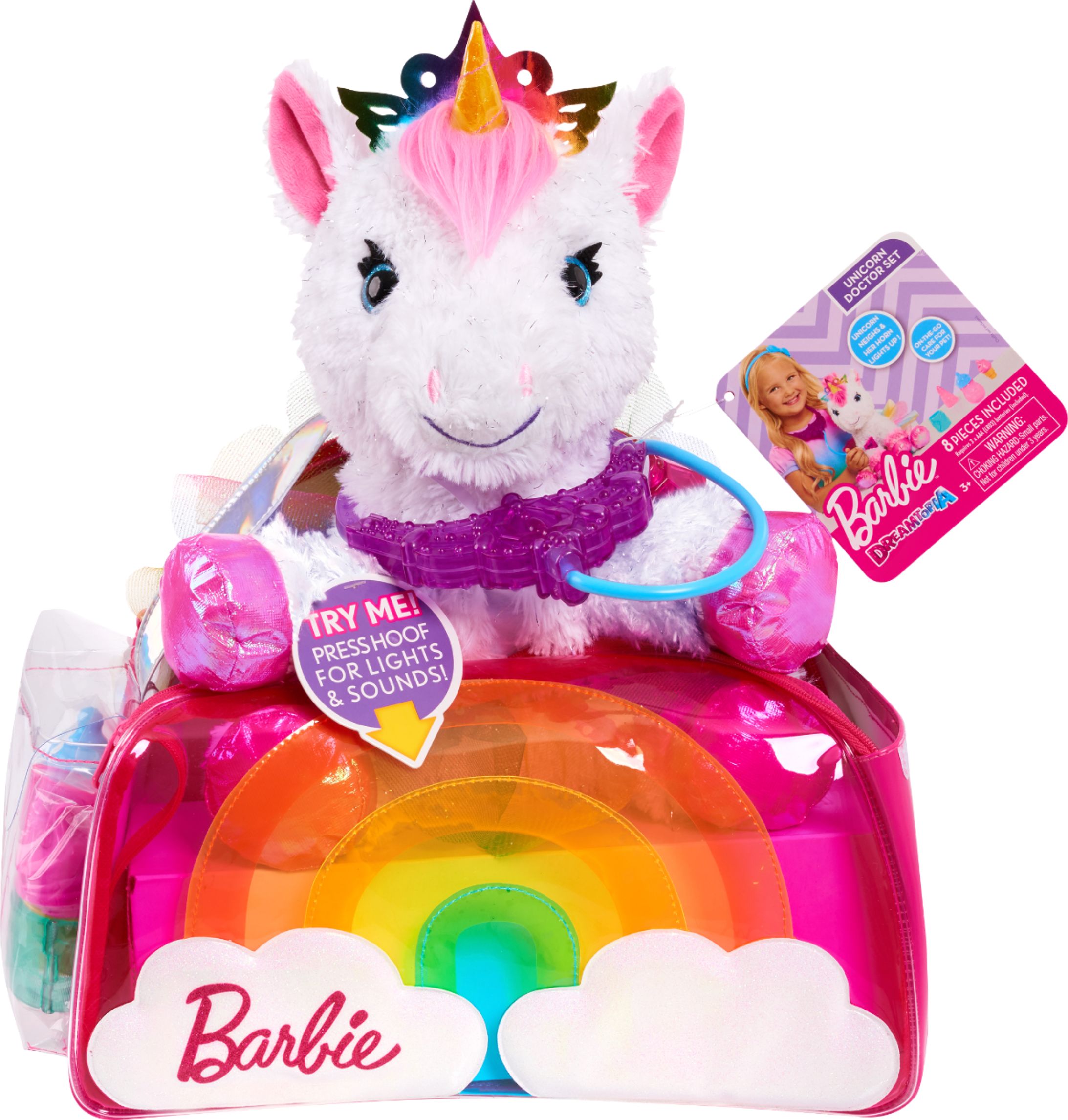 barbie kiss and care unicorn