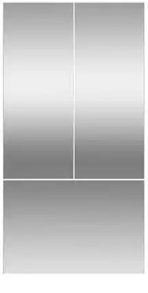 Front. Fisher & Paykel - Door Panel Kit for Fisher & Paykel Refrigerator/Freezers - Stainless Steel.