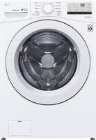 LG - 4.5 Cu. Ft. High Efficiency Stackable Front Load Washer with 6Motion Technology - White - Front_Zoom