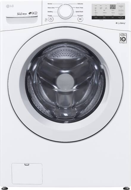 Lg 4 5 Cu Ft 8 Cycle High Efficiency Front Loading Washer With 6motion Technology White Wm3400cw Best Buy