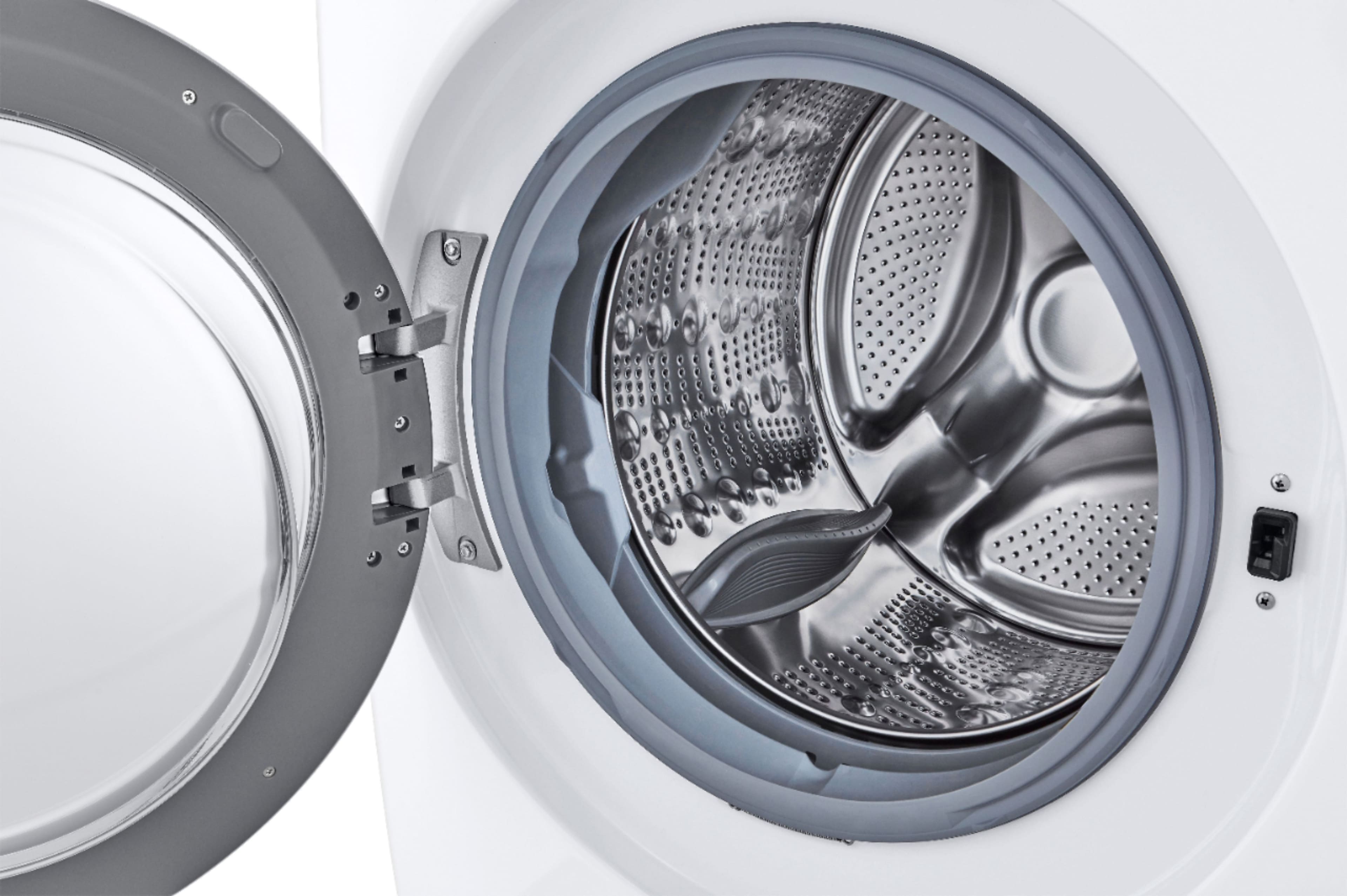 Alt View 6. LG - 4.5 Cu. Ft. High Efficiency Stackable Front-Load Washer with 6Motion Technology - White.