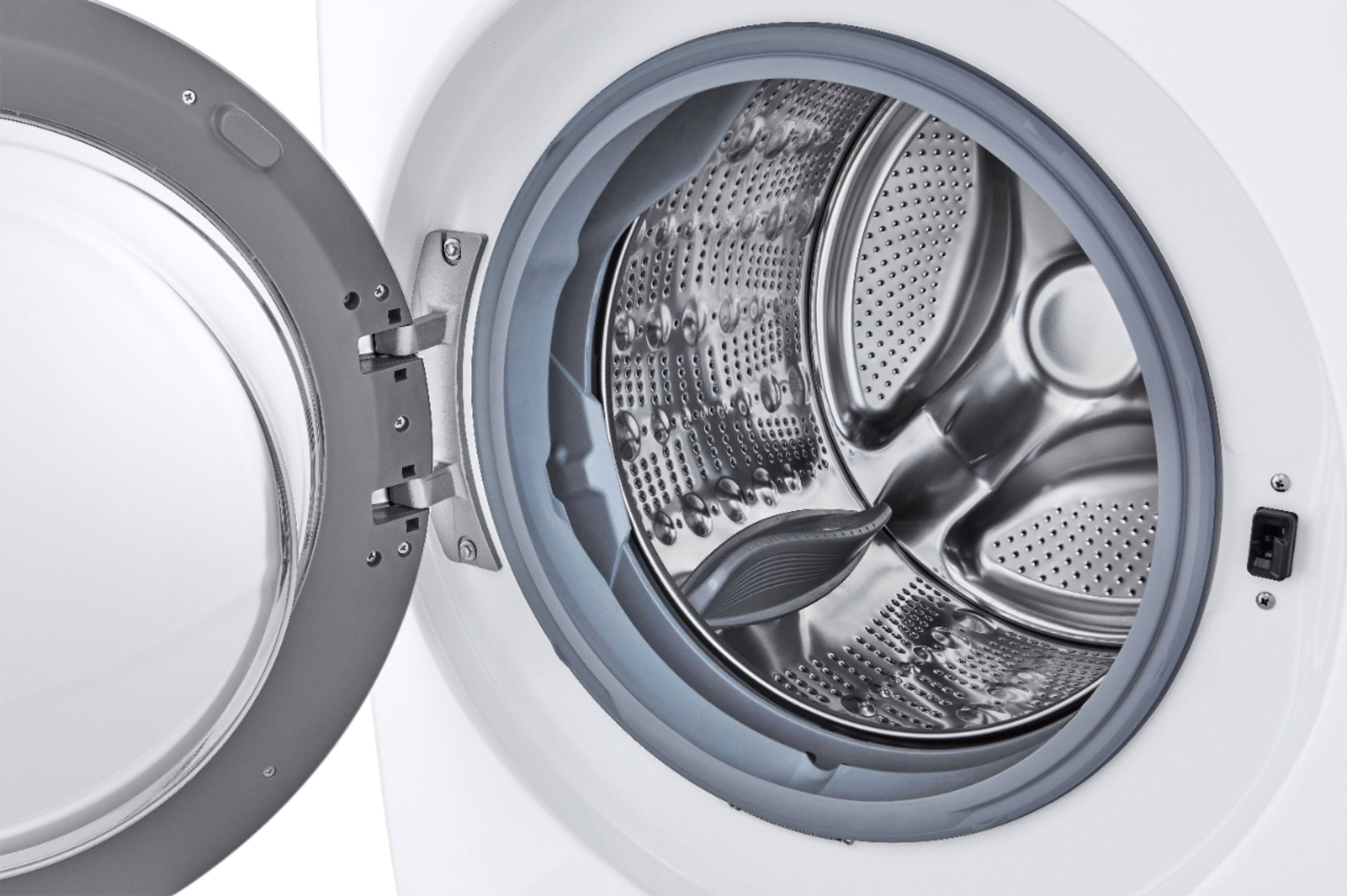 Alt View 6. LG - 4.5 Cu. Ft. High Efficiency Stackable Front-Load Washer with 6Motion Technology - White.