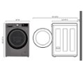 Left Zoom. LG - 2.4 Cu. Ft. High-Efficiency Smart Front Load Washer and Electric Dryer Combo with Steam and Sensor Dry - Graphite Steel.