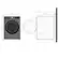 Left. LG - 2.4 Cu. Ft. High-Efficiency Smart Front Load Washer and Electric Dryer Combo with Steam and Sensor Dry - Graphite Steel.