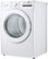 Alt View 3. LG - 7.4 Cu. Ft. Stackable Electric Dryer with FlowSense - White.