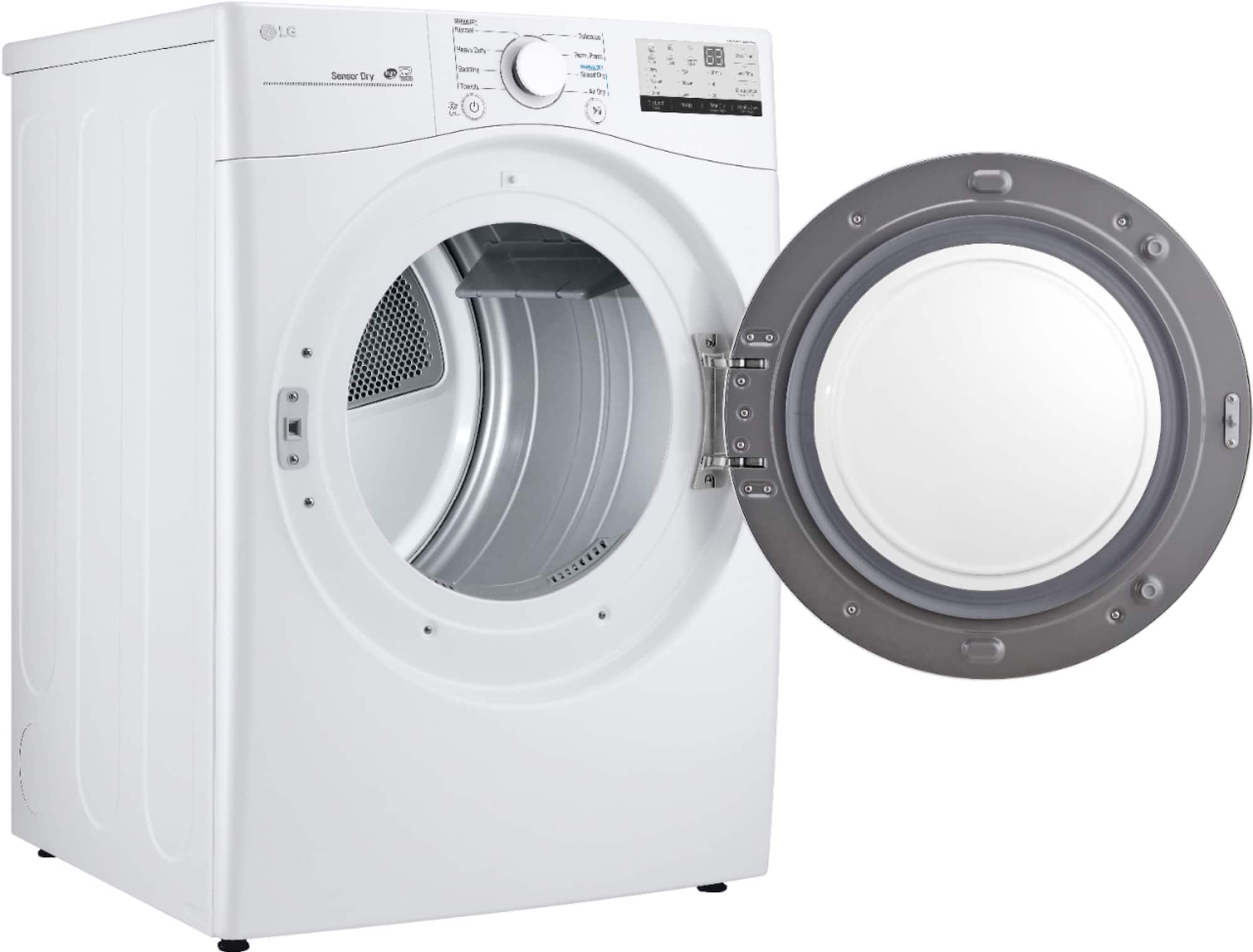 Zoom in on Alt View Zoom 12. LG - 7.4 Cu. Ft. Stackable Gas Dryer with FlowSense™ - White.