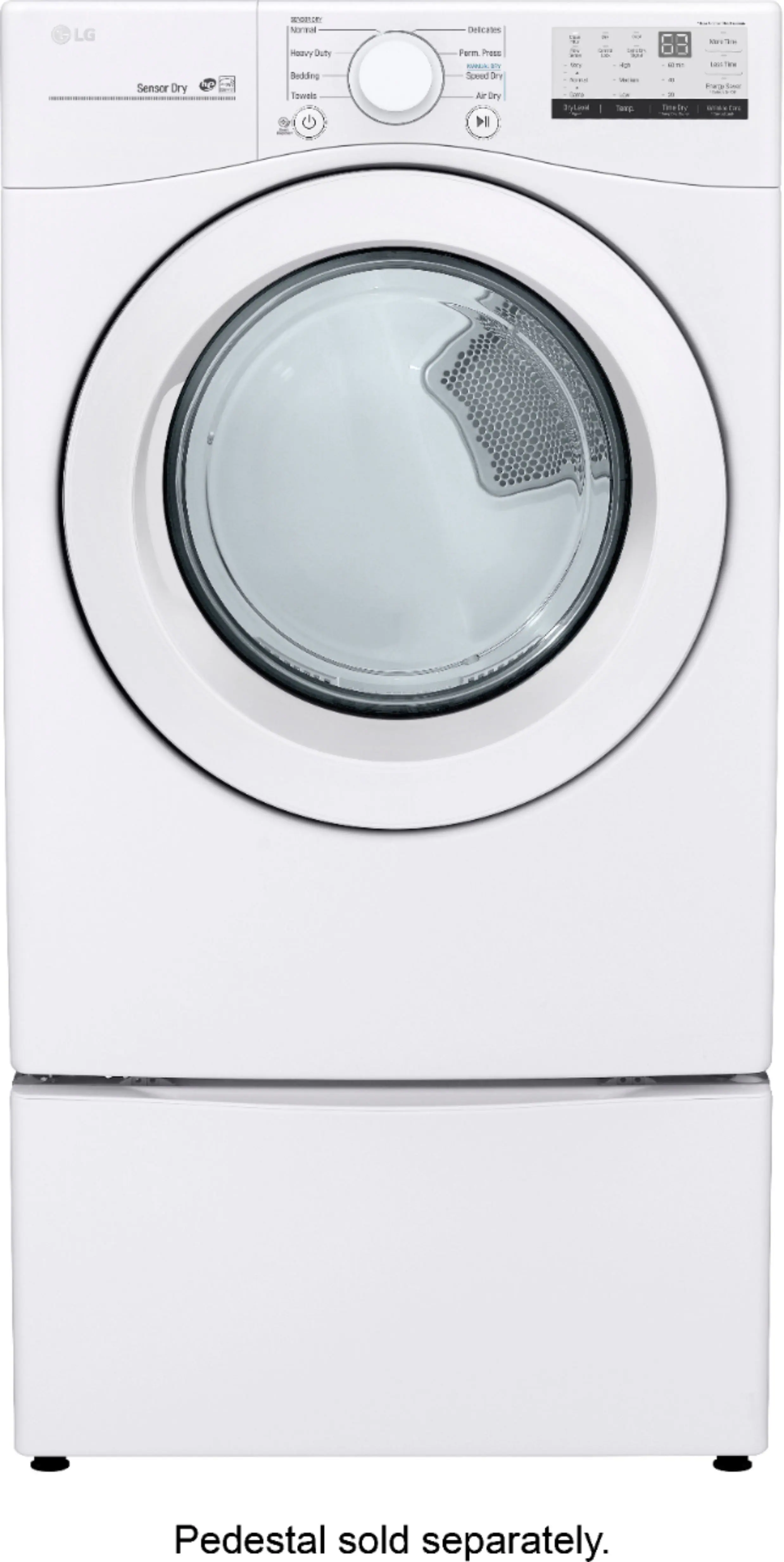 Alt View 16. LG - 7.4 Cu. Ft. Stackable Gas Dryer with FlowSense - White.