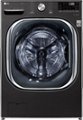Front Zoom. LG - 5.0 Cu. Ft. High Efficiency Stackable Smart Front-Load Washer with Steam and Built In  Intelligence - Black steel.