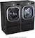 Alt View 36. LG - 5.0 Cu. Ft. High-Efficiency Stackable Smart Front Load Washer with Steam and Built-In Intelligence - Black Steel.