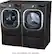 Alt View 37. LG - 5.0 Cu. Ft. High-Efficiency Stackable Smart Front Load Washer with Steam and Built-In Intelligence - Black Steel.