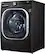 Left. LG - 5.0 Cu. Ft. High-Efficiency Stackable Smart Front Load Washer with Steam and Built-In Intelligence - Black Steel.
