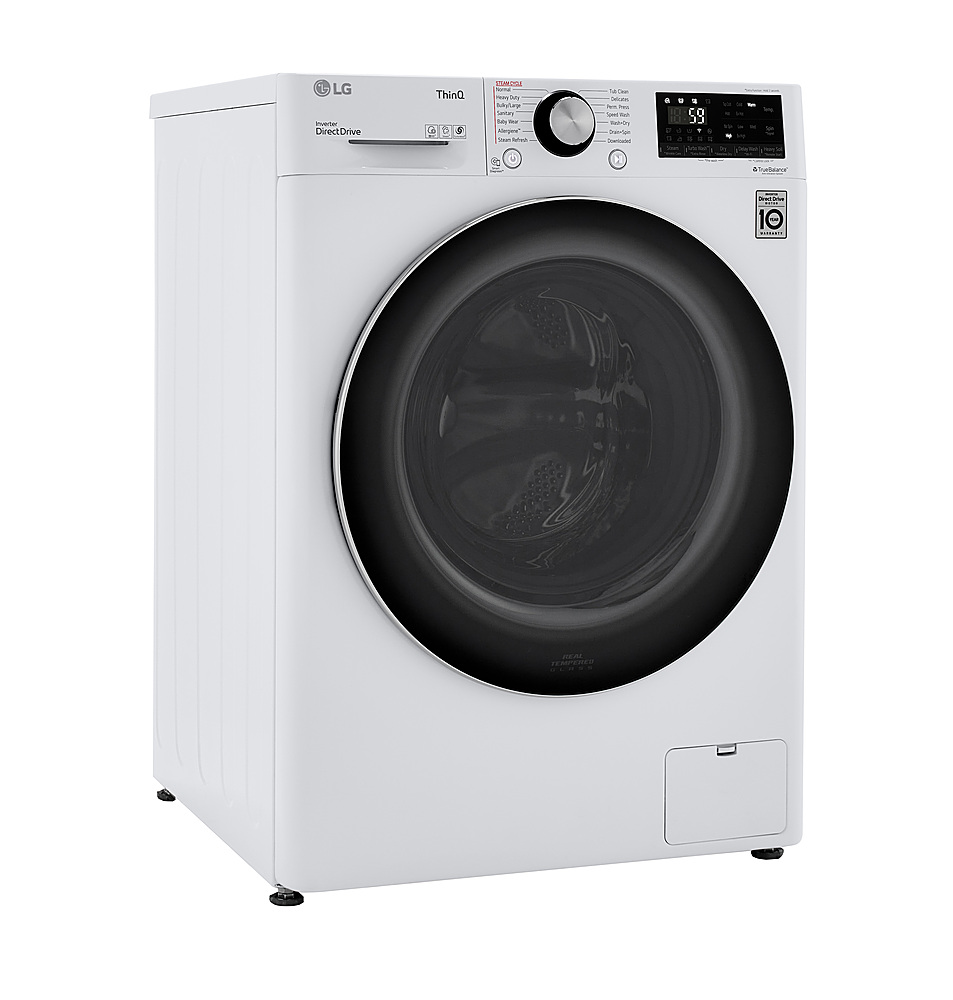 Angle View: Samsung - Bespoke AI Laundry Combo 5.3 Cu. Ft. Ultra Capacity All-in-One Washer with Super Speed and Ventless Heat Pump Dryer - Dark Steel