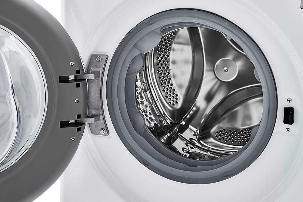 Alt View 16. LG - 2.4 Cu. Ft. High-Efficiency Smart Front Load Washer and Electric Dryer Combo with Steam and Sensor Dry - White.