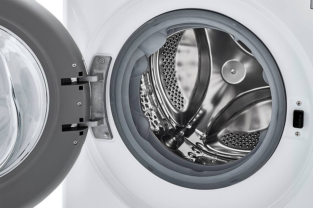 Zoom in on Alt View Zoom 15. LG - 2.4 Cu. Ft. High-Efficiency Smart Front Load Washer and Electric Dryer Combo with Steam and Sensor Dry - White.