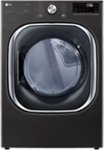 Front Zoom. LG - 7.4 Cu. Ft. Stackable Smart Electric Dryer with Steam and Built-In Intelligence - Black Steel.