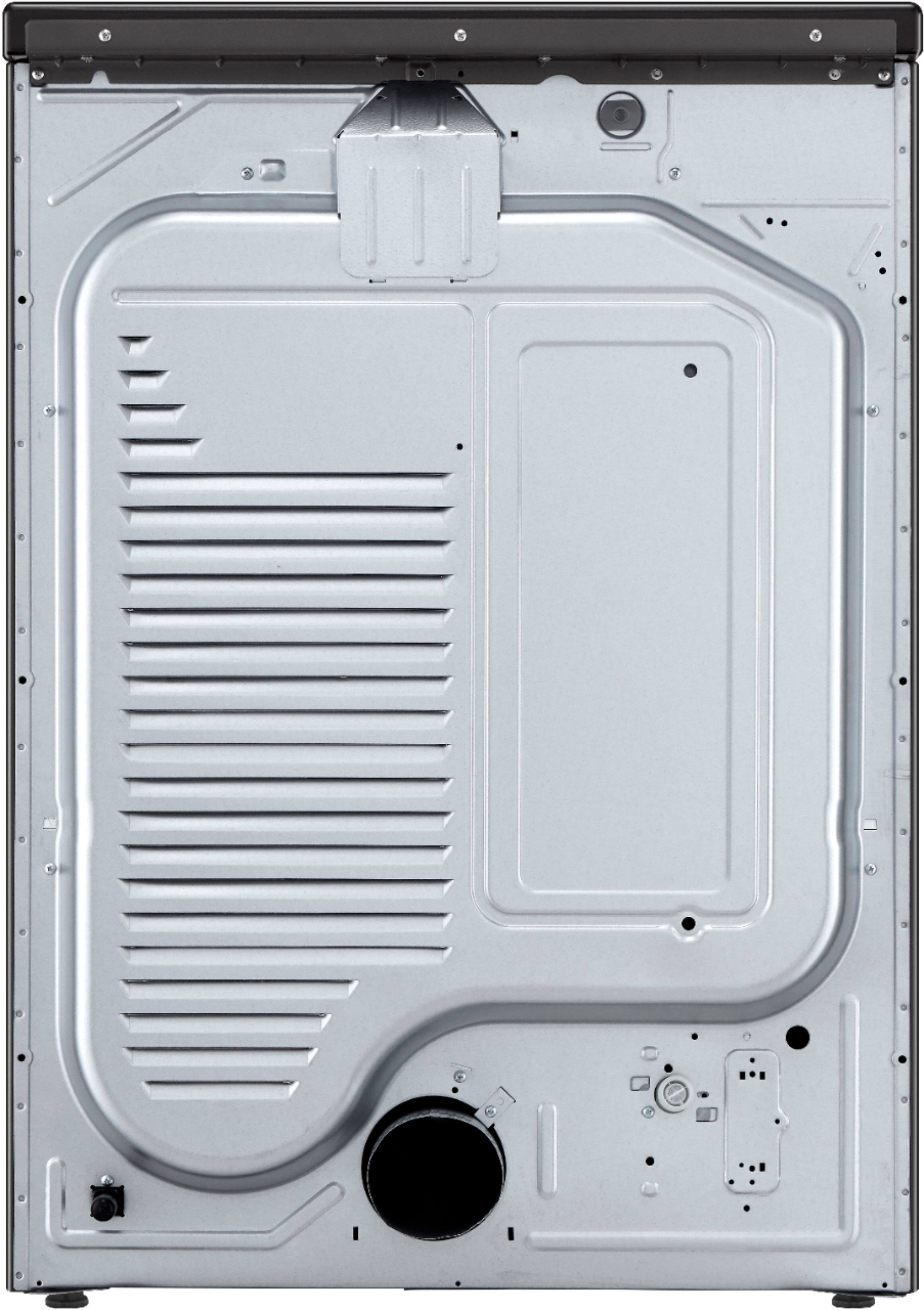 Alt View 11. LG - 7.4 Cu. Ft. Stackable Smart Electric Dryer with Steam and Built-In Intelligence - Black Steel.