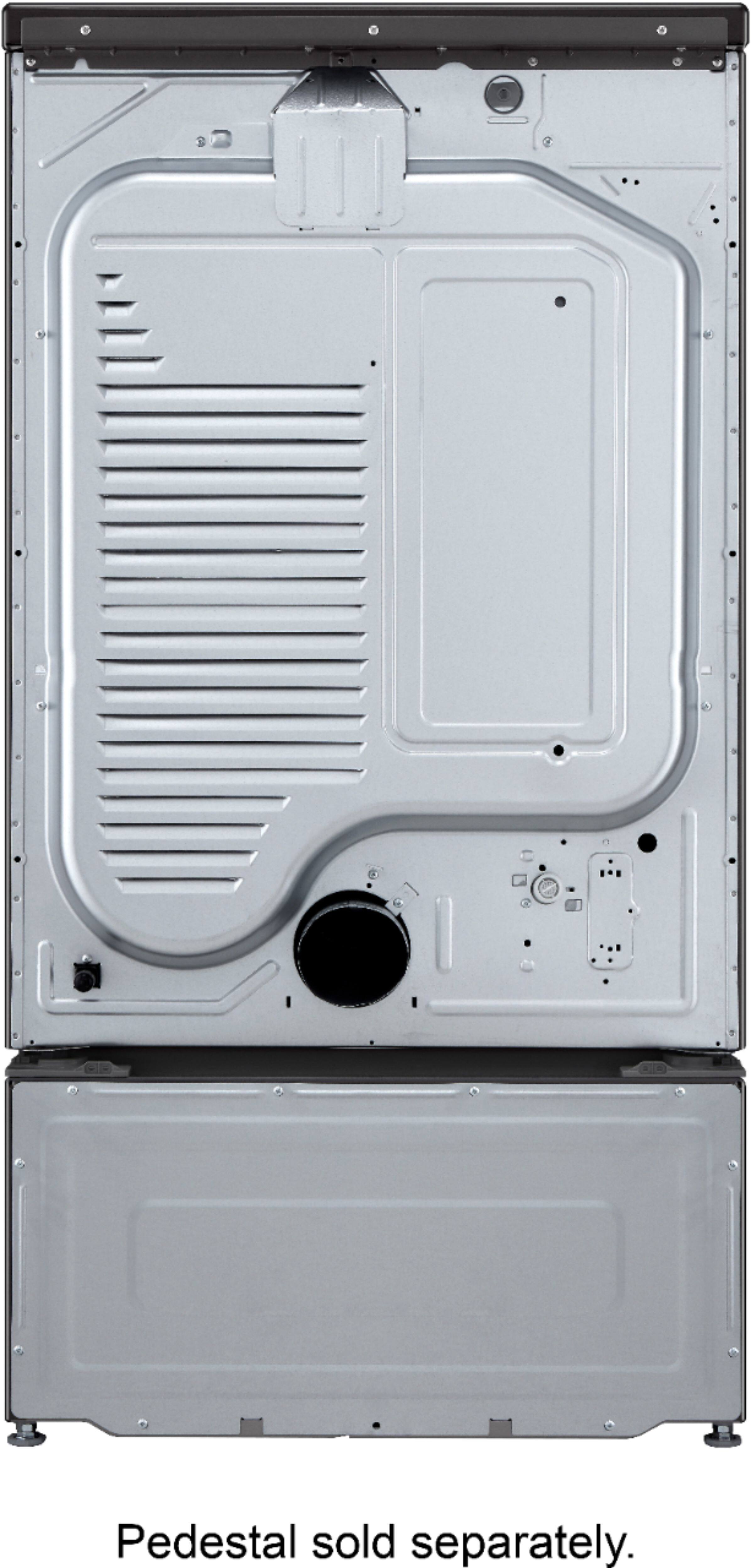 Alt View 19. LG - 7.4 Cu. Ft. Stackable Smart Electric Dryer with Steam and Built-In Intelligence - Black Steel.