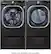 Alt View 35. LG - 7.4 Cu. Ft. Stackable Smart Electric Dryer with Steam and Built-In Intelligence - Black Steel.