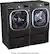 Alt View 36. LG - 7.4 Cu. Ft. Stackable Smart Electric Dryer with Steam and Built-In Intelligence - Black Steel.