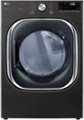Front Zoom. LG - 7.4 Cu. Ft. Stackable Smart Gas Dryer with Steam and Built-In Intelligence - Black Steel.