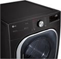 Alt View Zoom 1. LG - 7.4 Cu. Ft. Stackable Smart Gas Dryer with Steam and Built-In Intelligence - Black Steel.