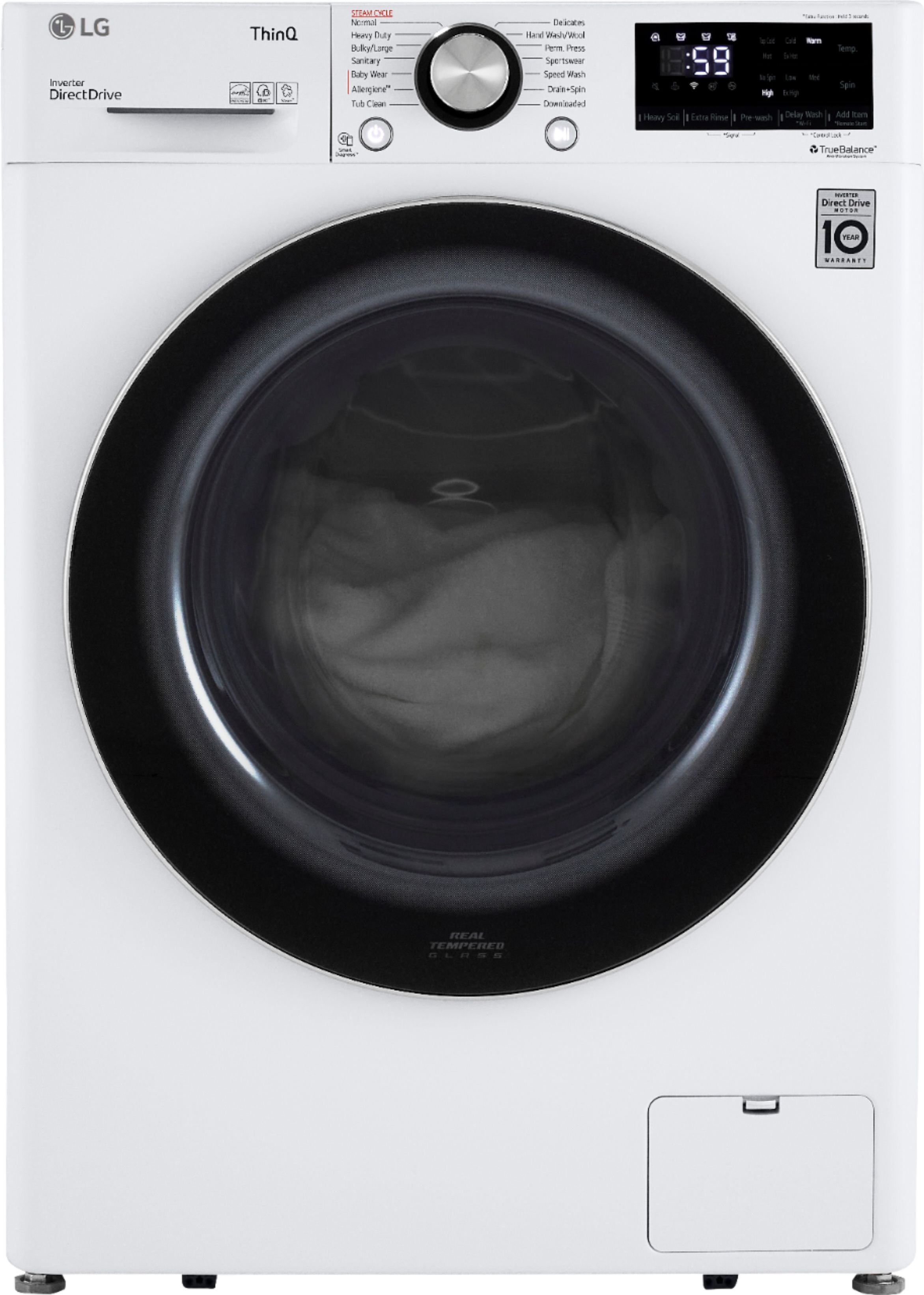 LG 2.4 Cu. Ft. High-Efficiency Stackable Smart Front Load Washer 