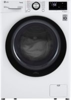 LG - 2.4 Cu. Ft. Compact Smart Front Load Washer with Built-In Intelligence - White - Front_Zoom