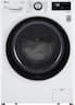 LG - 2.4 Cu. Ft. High-Efficiency Stackable Smart Front Load Washer with Steam and Built-In Intelligence - White