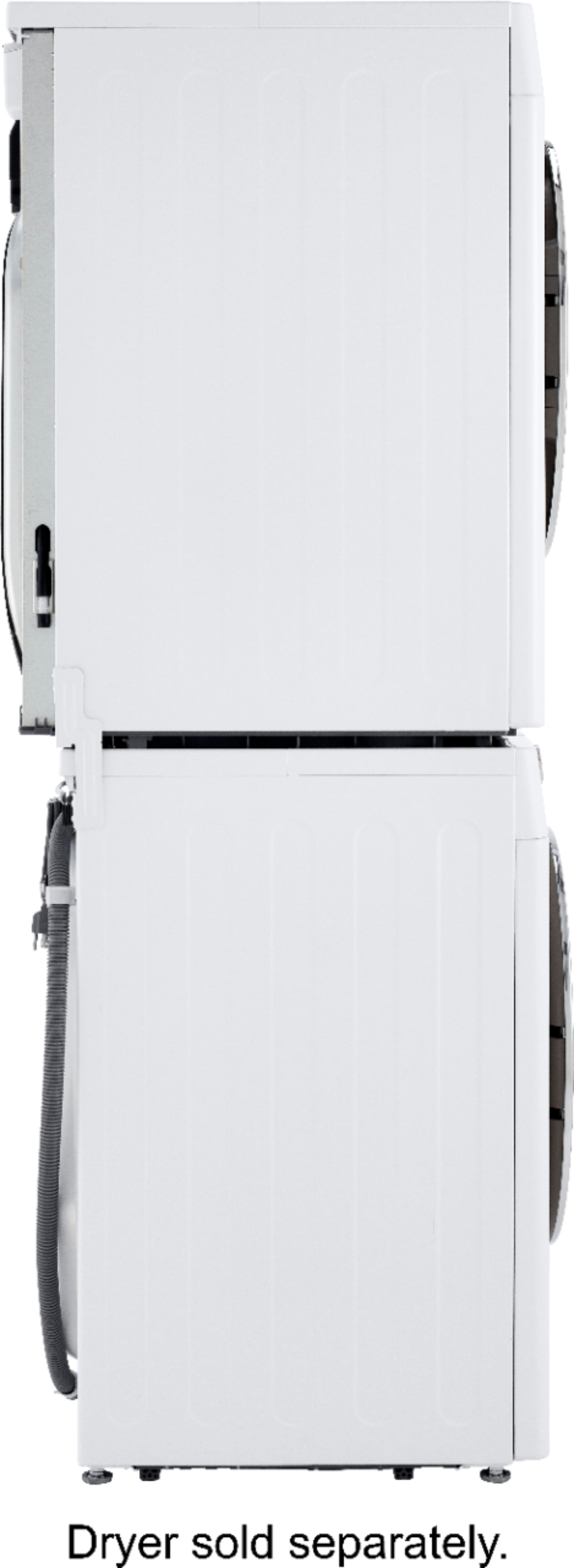 Alt View 19. LG - 2.4 Cu. Ft. High-Efficiency Stackable Smart Front Load Washer with Steam and Built-In Intelligence - White.