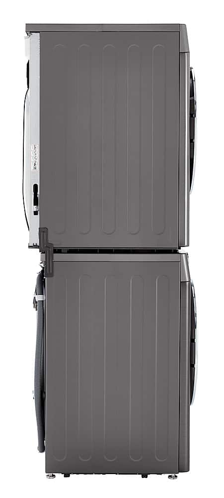 Alt View 25. LG - 2.4 Cu. Ft. High-Efficiency Stackable Smart Front Load Washer with Steam and Built-In Intelligence - Graphite Steel.