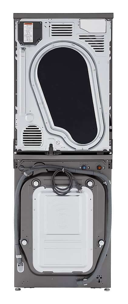 Alt View 27. LG - 2.4 Cu. Ft. High-Efficiency Stackable Smart Front Load Washer with Steam and Built-In Intelligence - Graphite Steel.