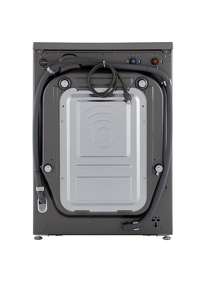 Alt View 28. LG - 2.4 Cu. Ft. High-Efficiency Stackable Smart Front Load Washer with Steam and Built-In Intelligence - Graphite Steel.