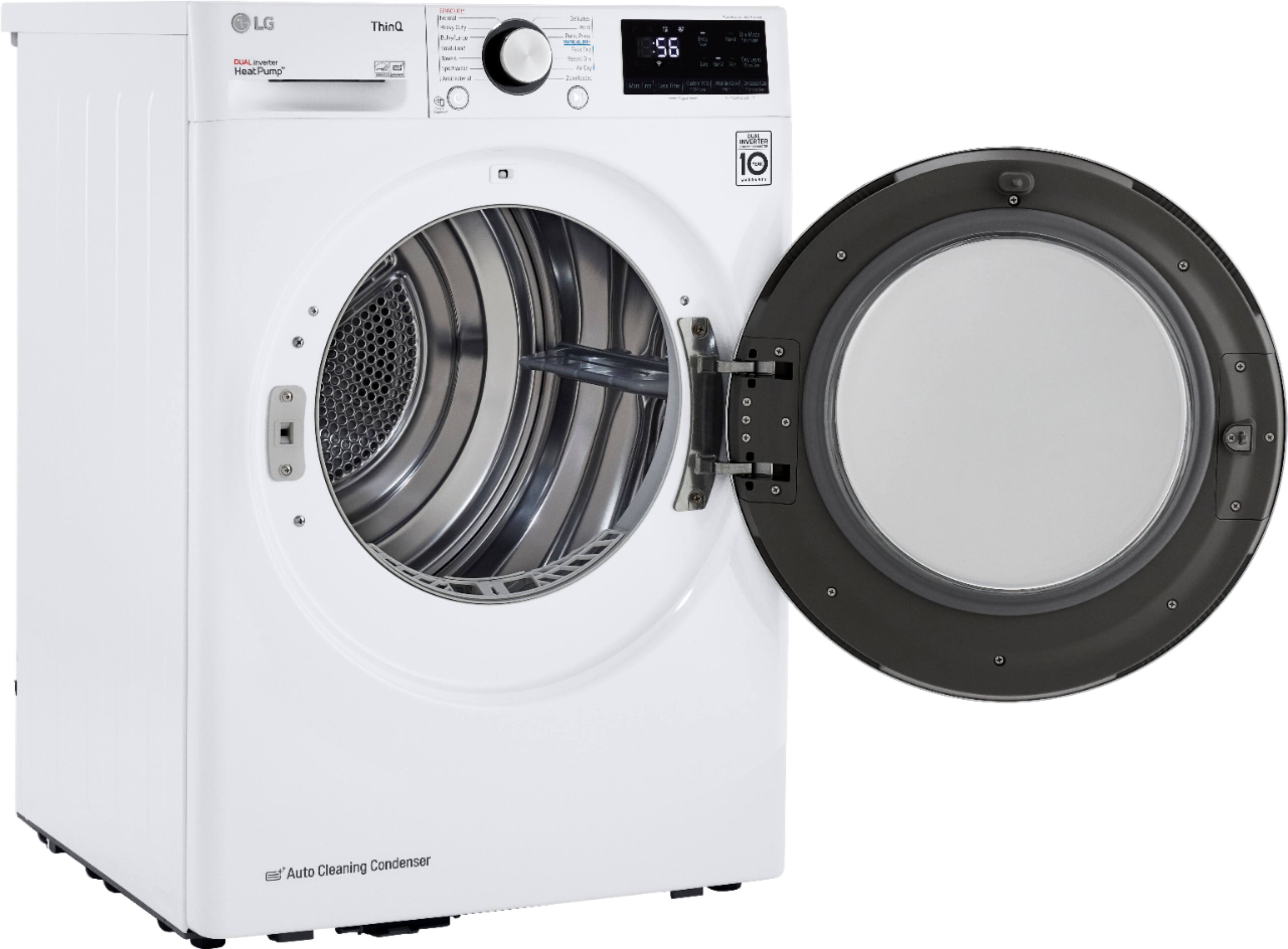 Alt View 11. LG - 4.2 Cu. Ft. Stackable Smart Electric Dryer with Dual Inverter HeatPump - White.