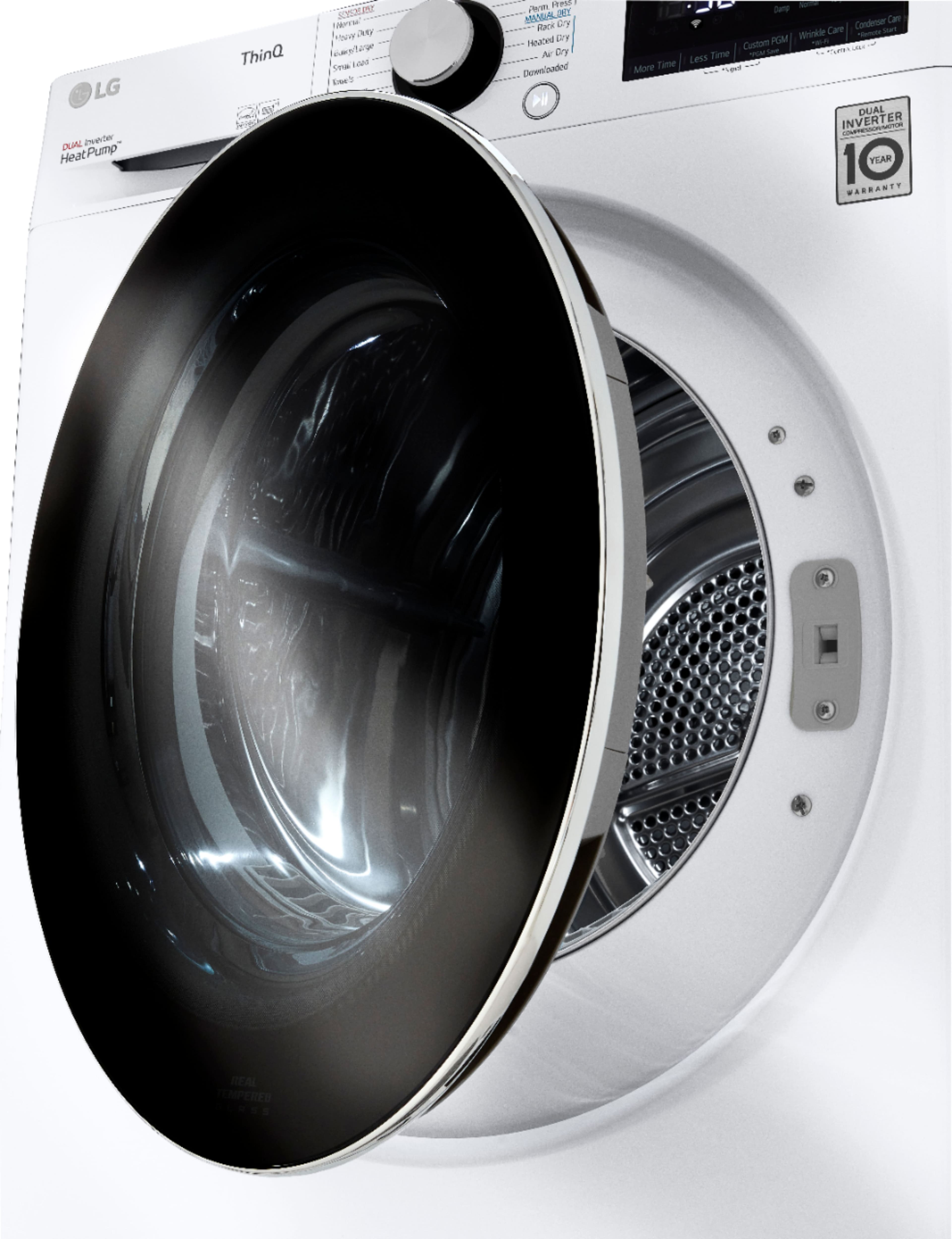 Alt View 15. LG - 4.2 Cu. Ft. Stackable Smart Electric Dryer with Dual Inverter HeatPump - White.