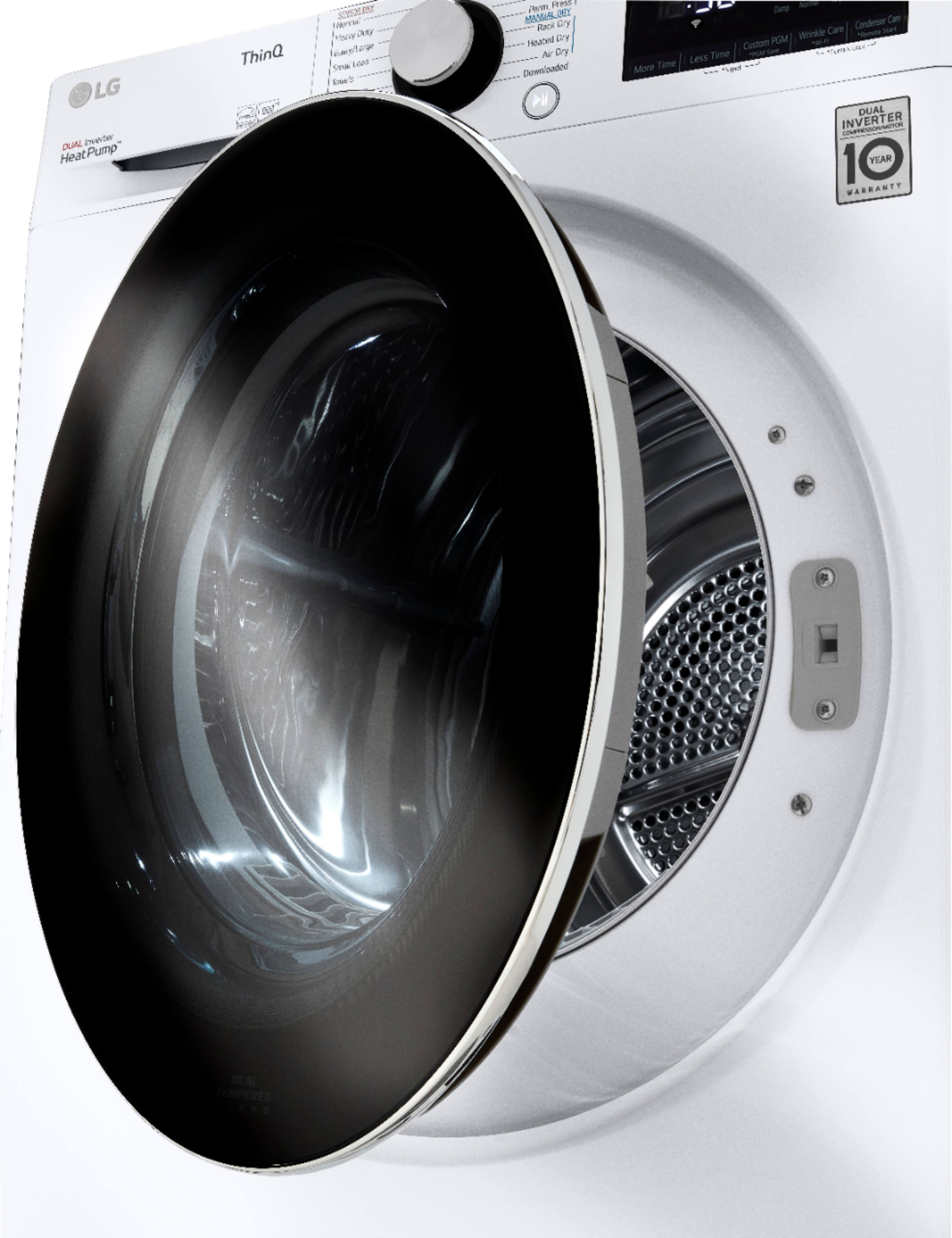 Alt View 15. LG - 4.2 Cu. Ft. Stackable Smart Electric Dryer with Dual Inverter HeatPump - White.