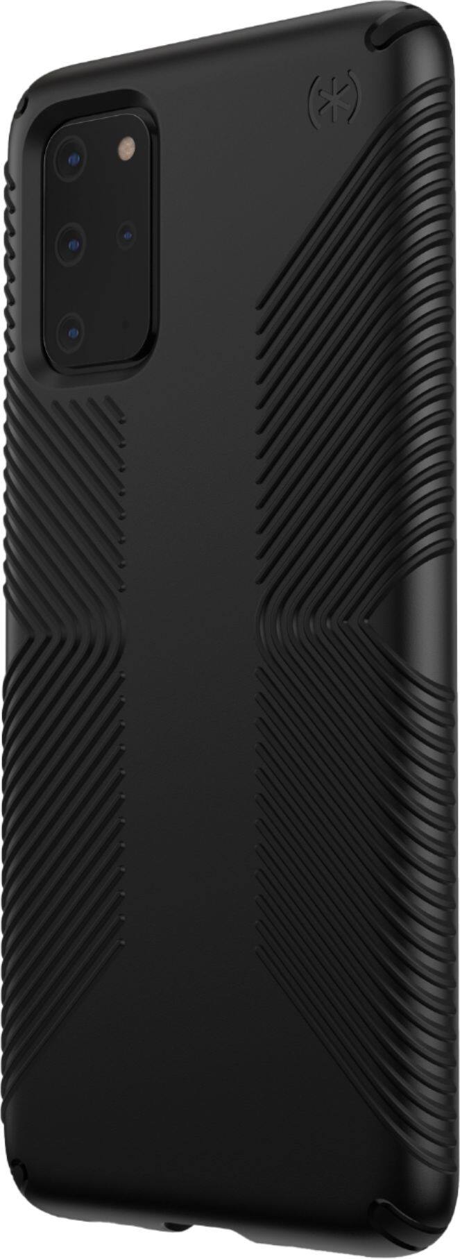 Left. Speck - Presidio Grip Case for Samsung Galaxy S20+ 5G - Black.