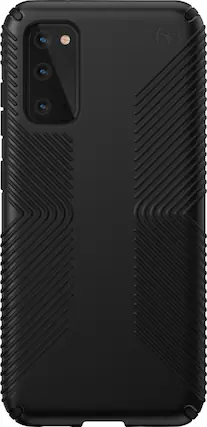 Front. Speck - Presidio Grip Case for Samsung Galaxy S20 5G - Black.