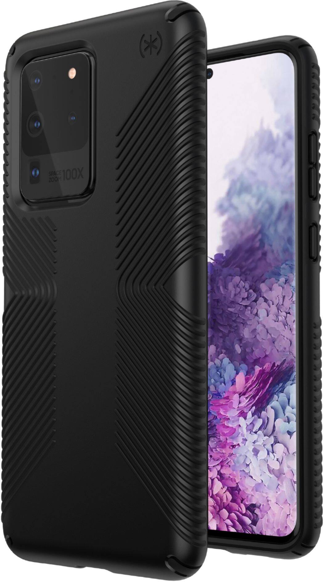 Alt View 12. Speck - Presidio Grip Case for Samsung Galaxy S20 Ultra 5G - Black/Black.