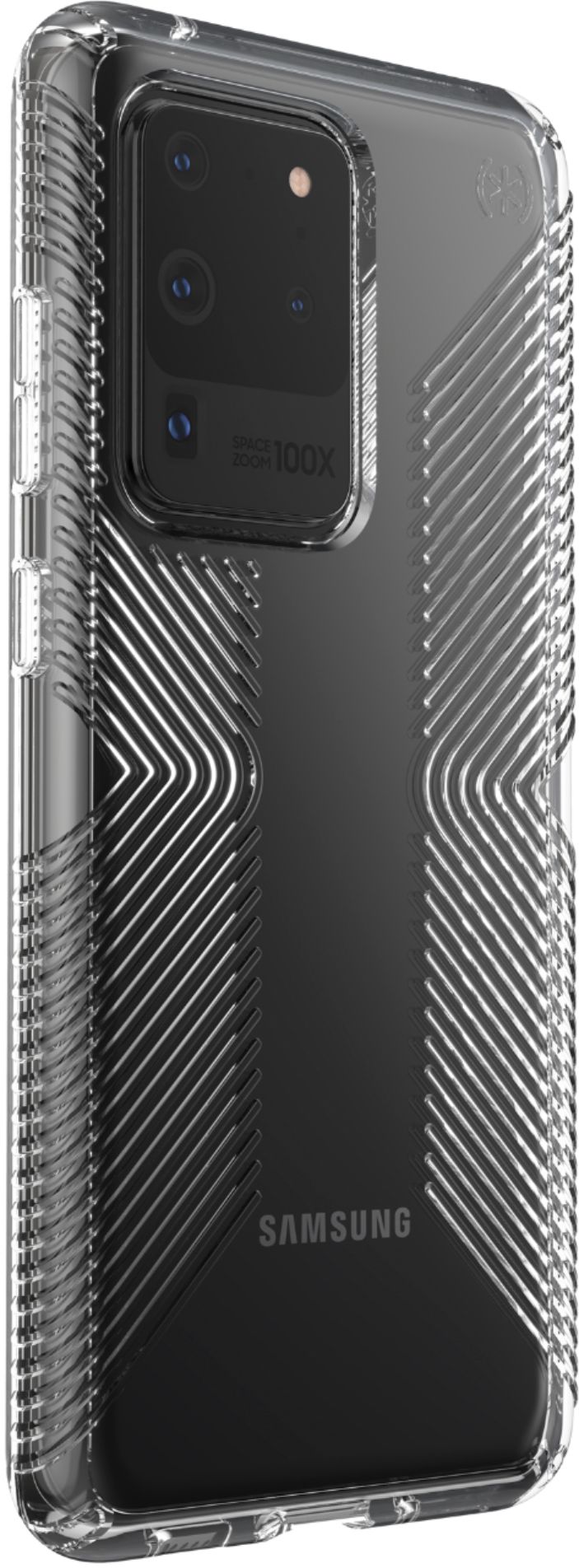 Angle View: Speck - Presidio Perfect Clear + Grip Case for Samsung Galaxy S20 Ultra 5G - Clear/Clear