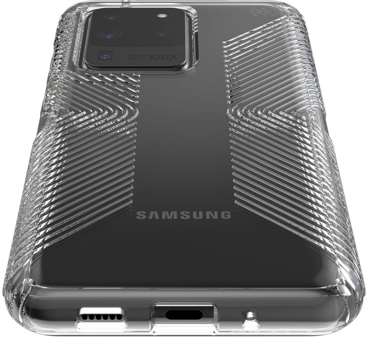Alt View 14. Speck - Presidio Perfect Clear + Grip Case for Samsung Galaxy S20 Ultra 5G - Clear.
