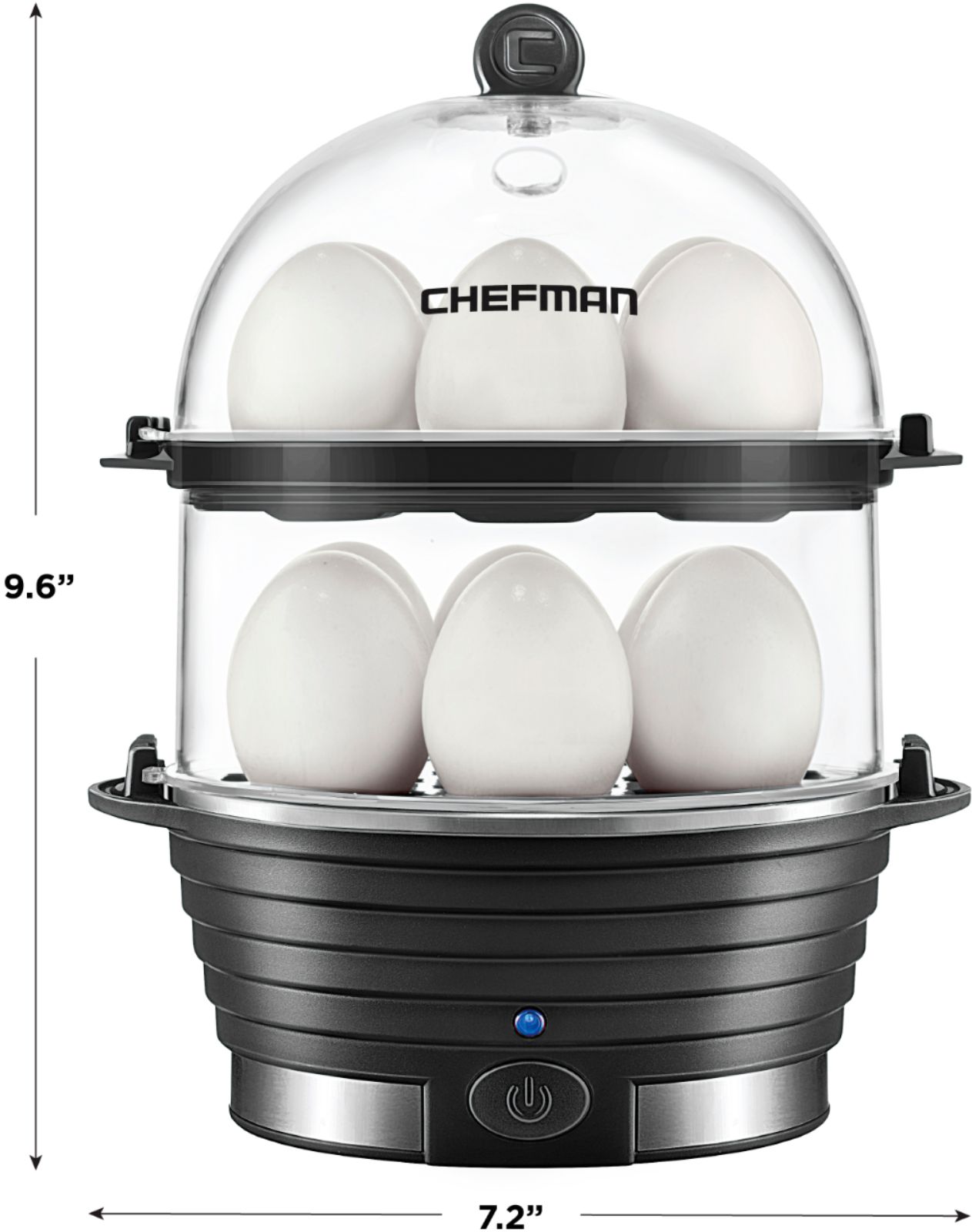 Chefman Electric Double Decker Egg Cooker Black RJ24-V2-DD-BLACK - Best Buy